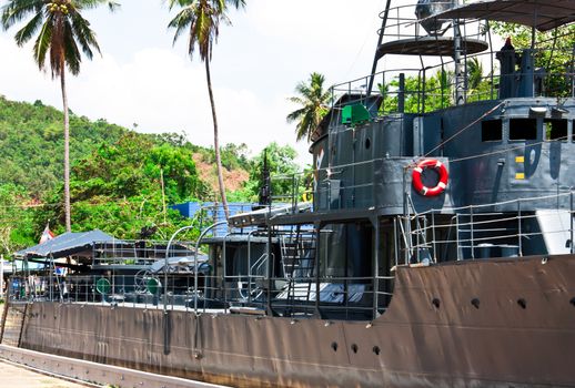 Battleship is very old. Was set on display at the South of Thailand.