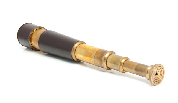 spyglass pirate Scope Monocular over white background