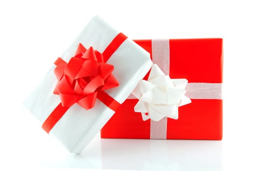 christmas presents isolated on white background