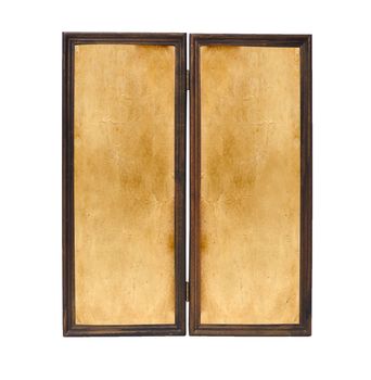 Two vintage wooden frames isolated