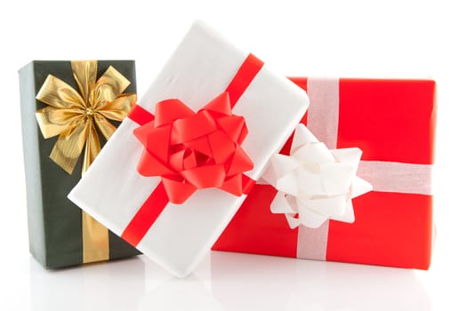 christmas presents isolated on white background