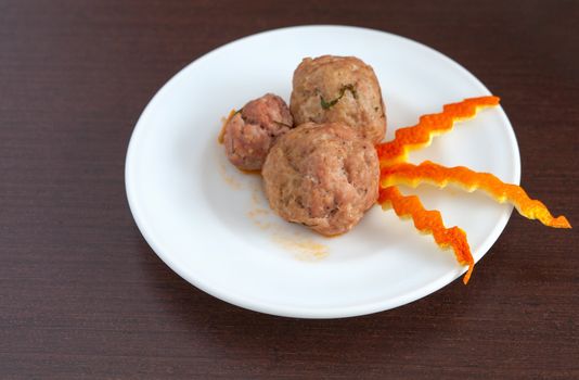 plate of meatballs on the table