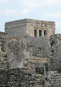 Ancient Mayan temple ruins