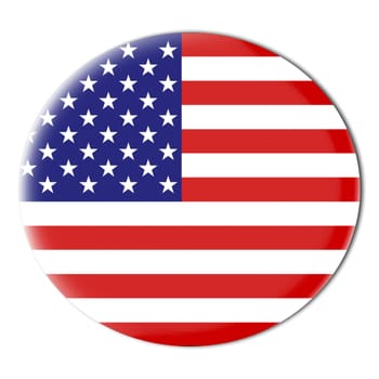 tridimensional badge with american flag (independence day badge)