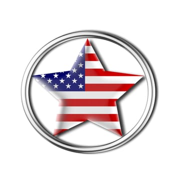 Cute american star shaped flag
