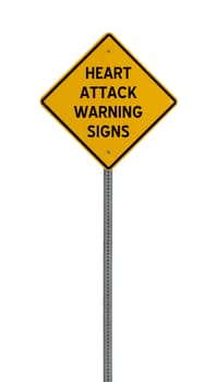 A yellow road warning sign isolated on white. Includes clipping path.