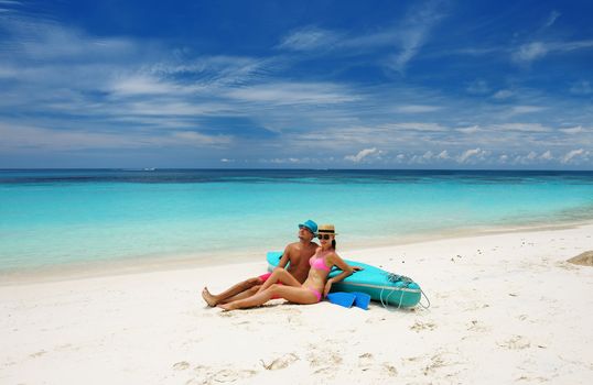 Couple on a tropical beach