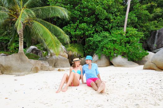 Couple on a tropical beach