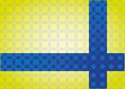 abstract background Cross linked decorated in yellow and blue