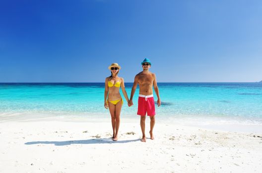 Couple on a tropical beach