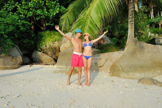 Couple on a tropical beach