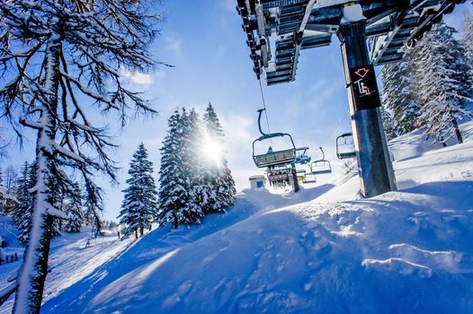 Chairlift in a Ski Resort, taken in Austria