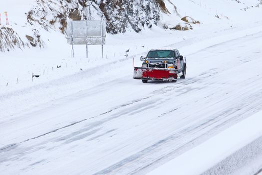 NORWALK,CT - FEBRUARY 09:  Car on I-95 after winter storm in Norwalk on February 09,20123