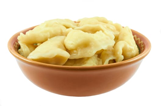 Vareniki with a potato in oil