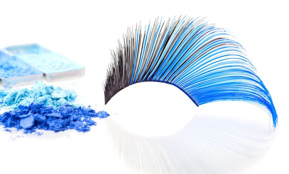 false eyelashes, on white background