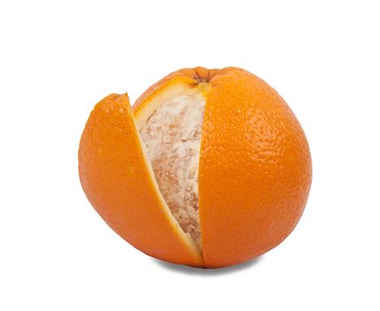 part of cuting orange isolated on white background