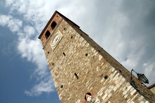 belfry of Marano Lagunare cathedral, Italy