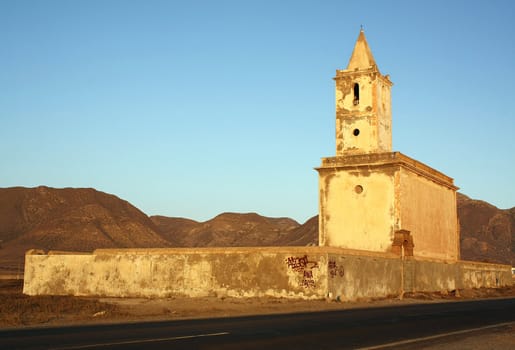 Church of La Fabriquilla in Cabo de Gata, province of Almeria, Andalusia, Spain