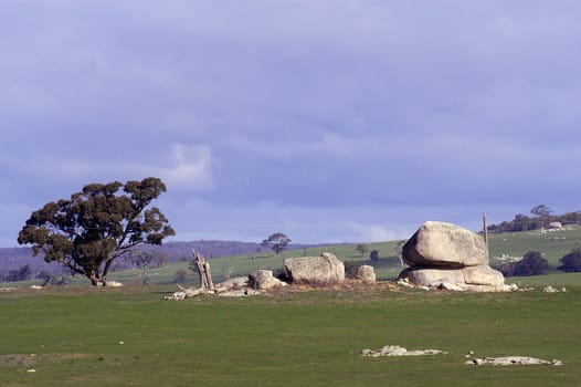 Country of the granite in Australia in Victoria