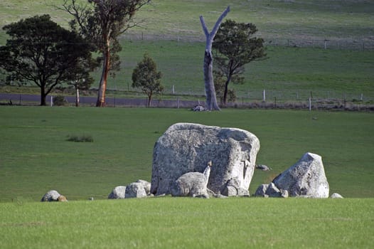 Country of the granite in Australia in Victoria
