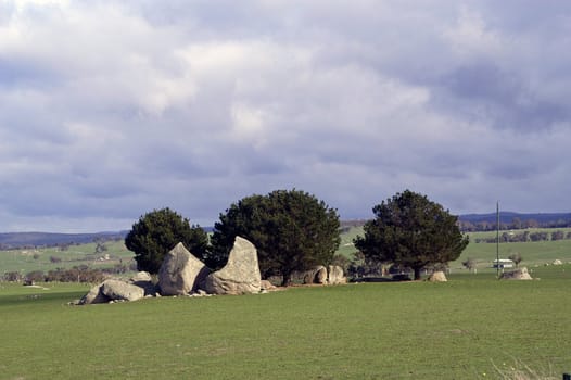 Country of the granite in Australia in Victoria