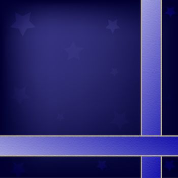 Dark blue background  with stars and ribbon