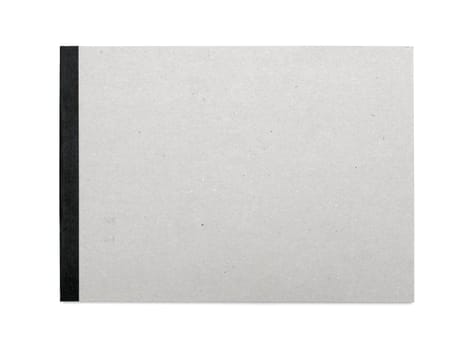 blank notebook isolated on white background