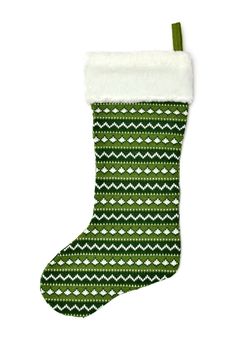 Christmas sock isolated on white