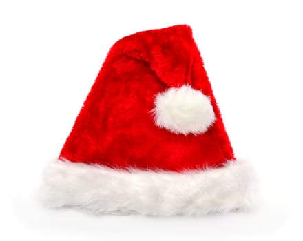 Santa claus red hat on white background