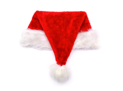 Santa claus red hat on white background