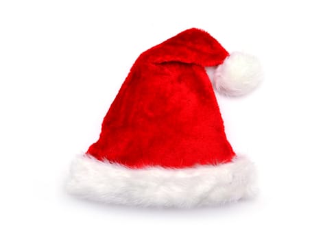 Santa claus red hat on white background