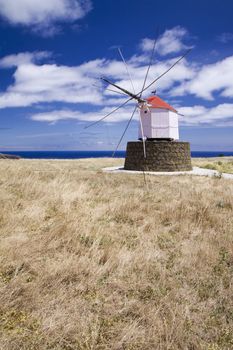 Old windmill on the Portuguese island of Porto Santo