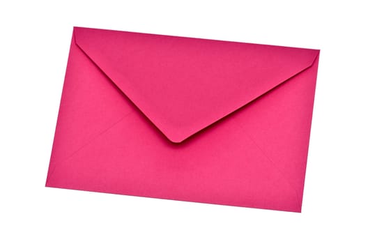 pink envelope on a white background