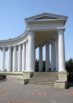 detail of colonnade in Odesa, Ukraine