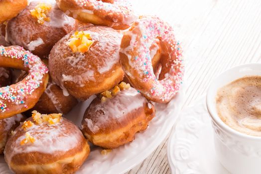 bismarck doughnuts on a plate