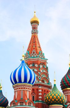 dome of the St Basils cathedral on Red Square in Moscow
