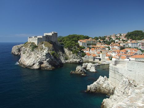 Croatia Coast, the European city of Dubrovnik in summer
