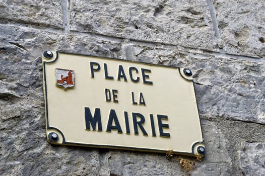Sight of the French village of Vezenobresdans the department of Gard