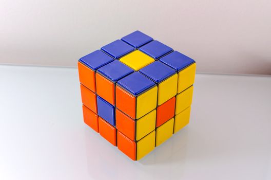 Creatively Solved Rubiks Cube, Problem Solving Concept