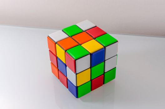Unsolved Rubiks Cube, Problem Solving or Challenge Concept