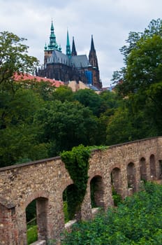 view of the old castle of Prague