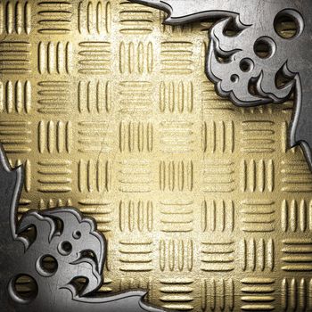 metal on gold made in 3D