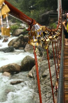 Railings with ritual locks.