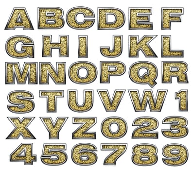 golden alphabet set