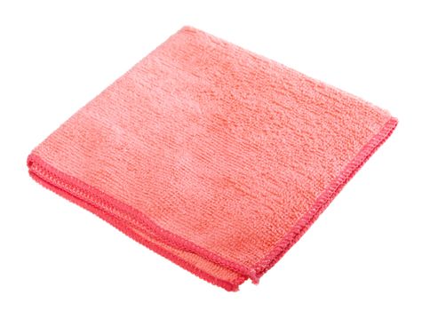 pink microfiber duster isolated on white background