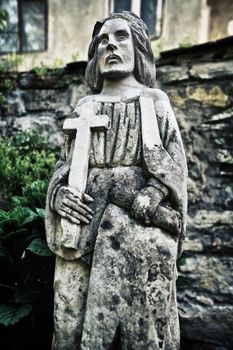 statue in Kamenetz-Podolsk Cathedral of Peter and Paul, Ukraine