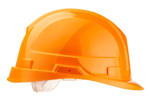 orange helmet for builder worker, isolated on white