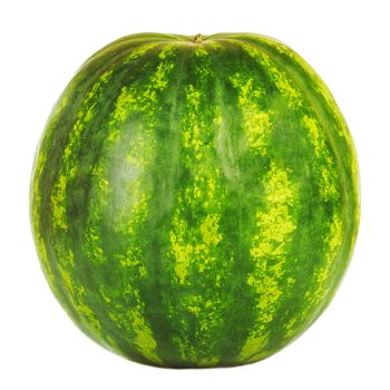 fresh green watermelon isolated on white background