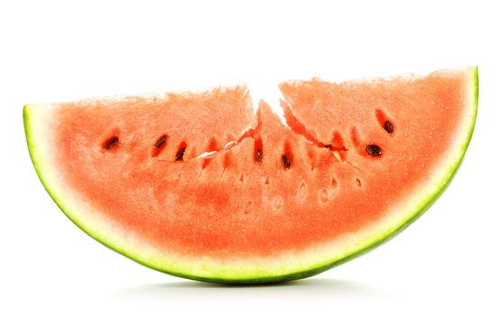 fresh slice of watermelon isolated on white