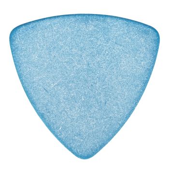 blue bass guitar plectrum, isolated on white